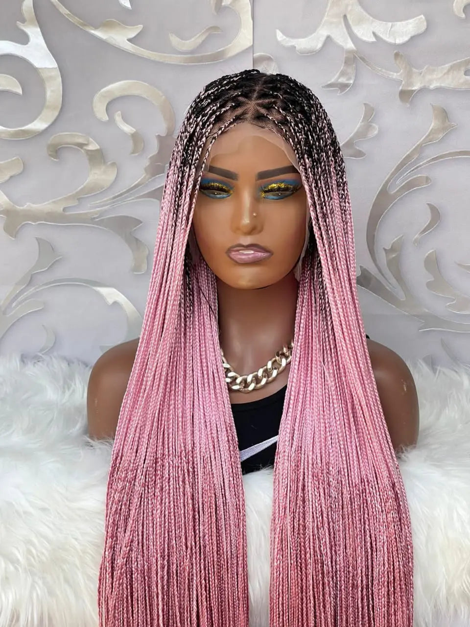 KNOTLESS BRAIDED WIGS ON FRONTAL LACE CLOSURE - d.glitterzwigs