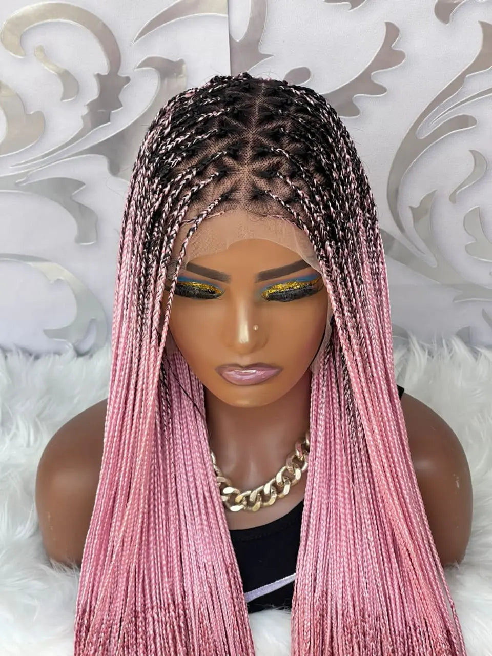 KNOTLESS BRAIDED WIGS ON FRONTAL LACE CLOSURE - d.glitterzwigs