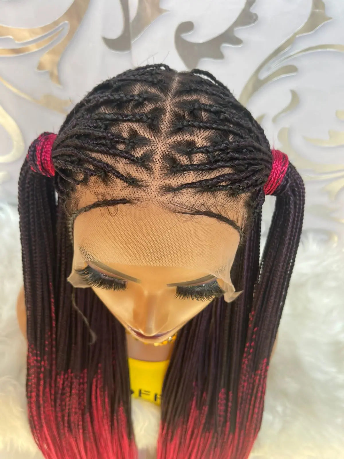 KNOTLESS BRAIDED WIGS ON FRONTAL LACE CLOSURE - d.glitterzwigs