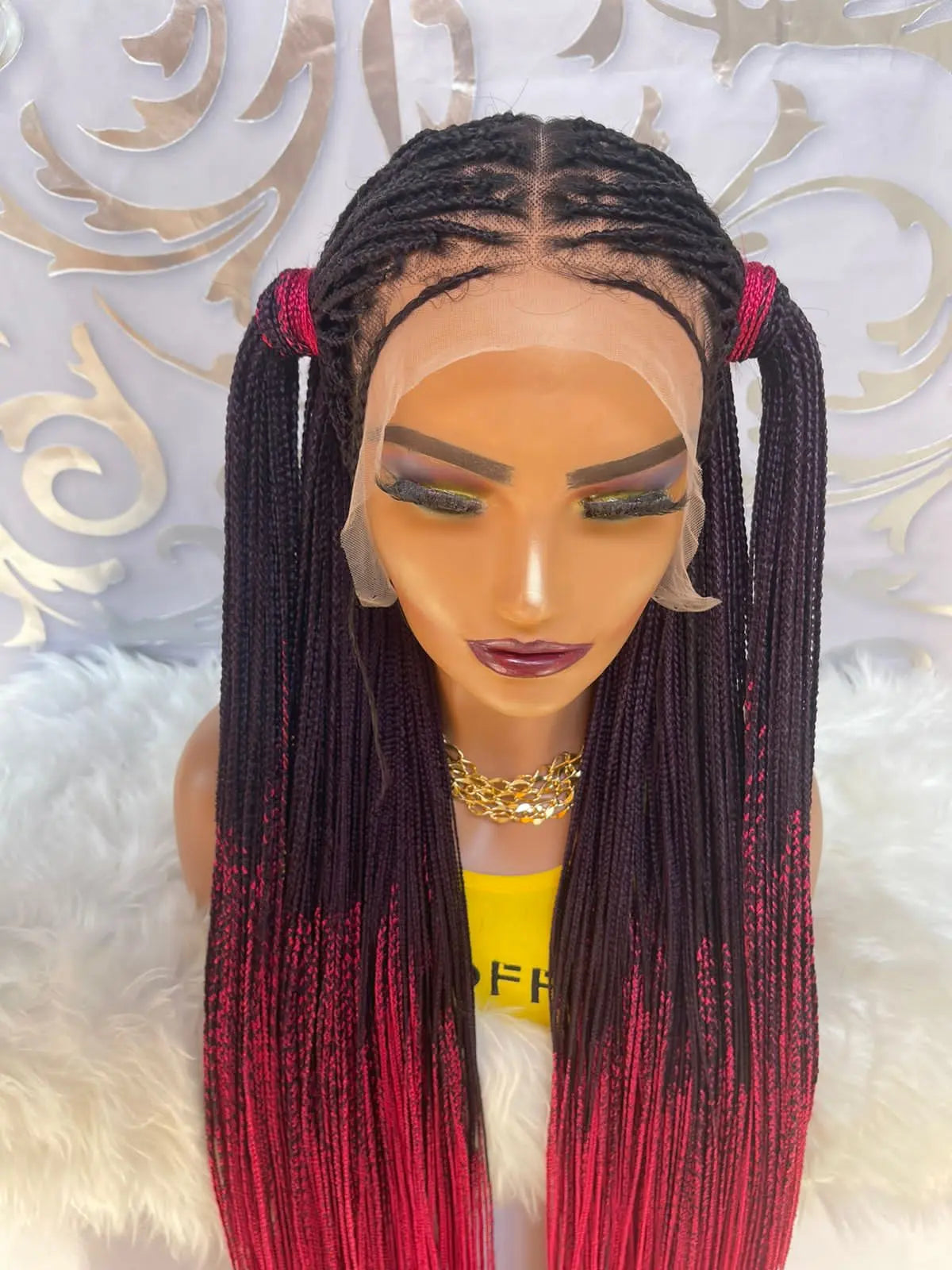 KNOTLESS BRAIDED WIGS ON FRONTAL LACE CLOSURE - d.glitterzwigs