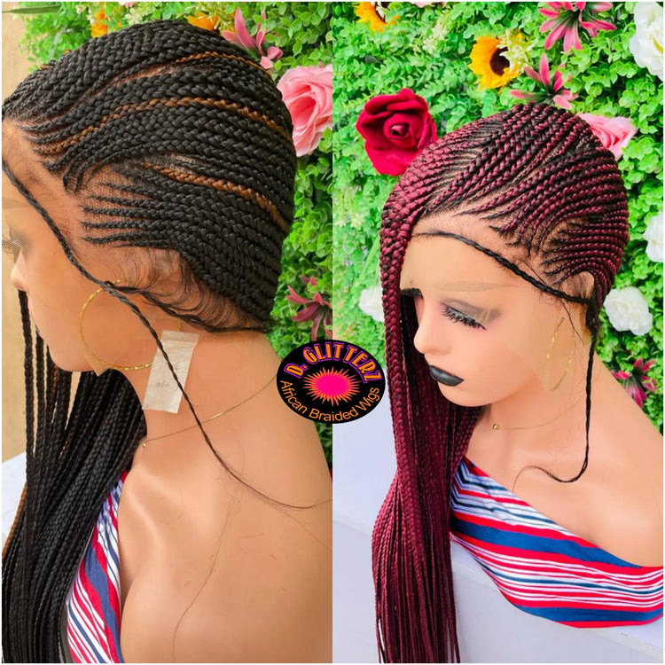 LEMONADE BRAIDED WIGS ON FULL LACE 45" - d.glitterzwigs