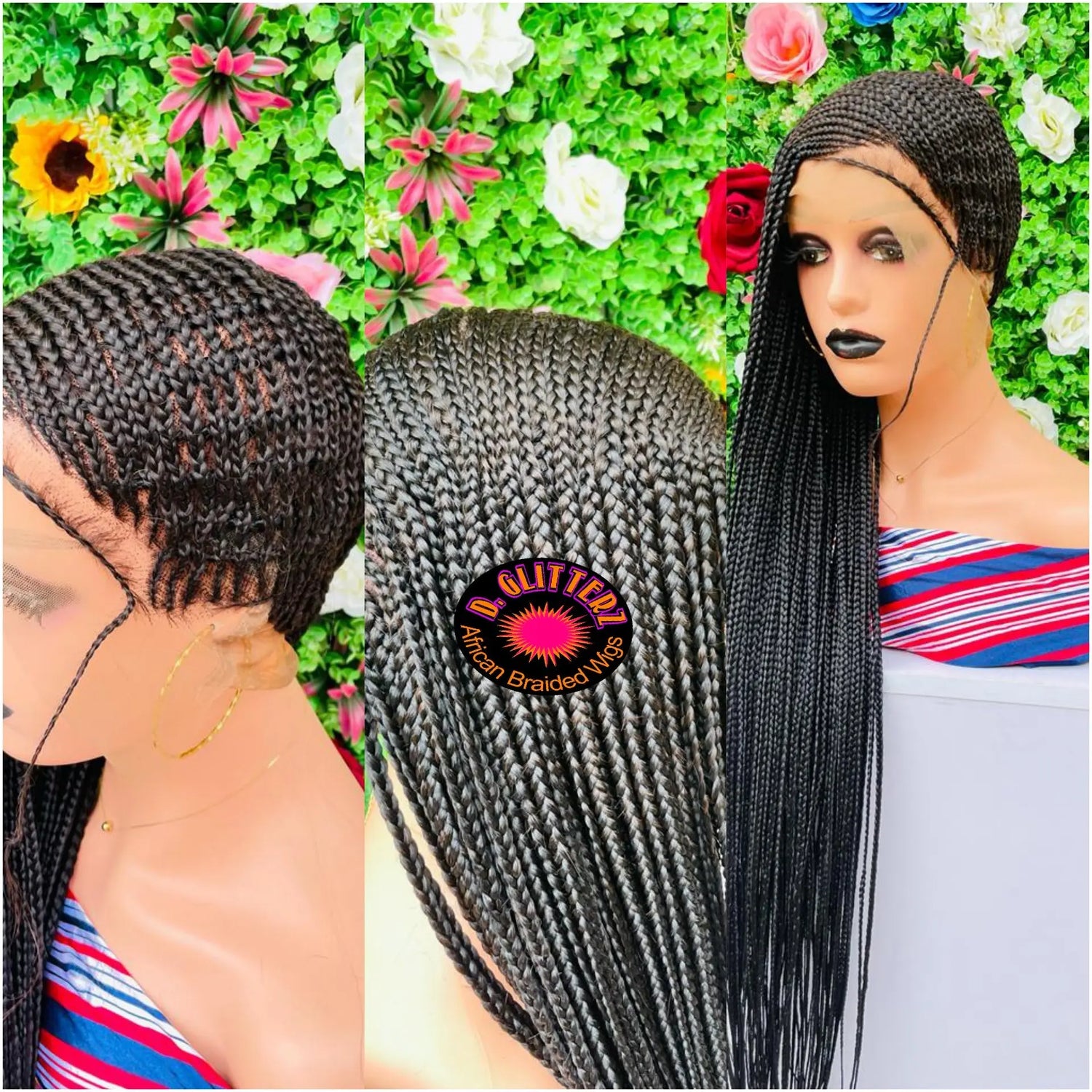 LEMONADE BRAIDED WIGS ON FULL LACE 45" - d.glitterzwigs