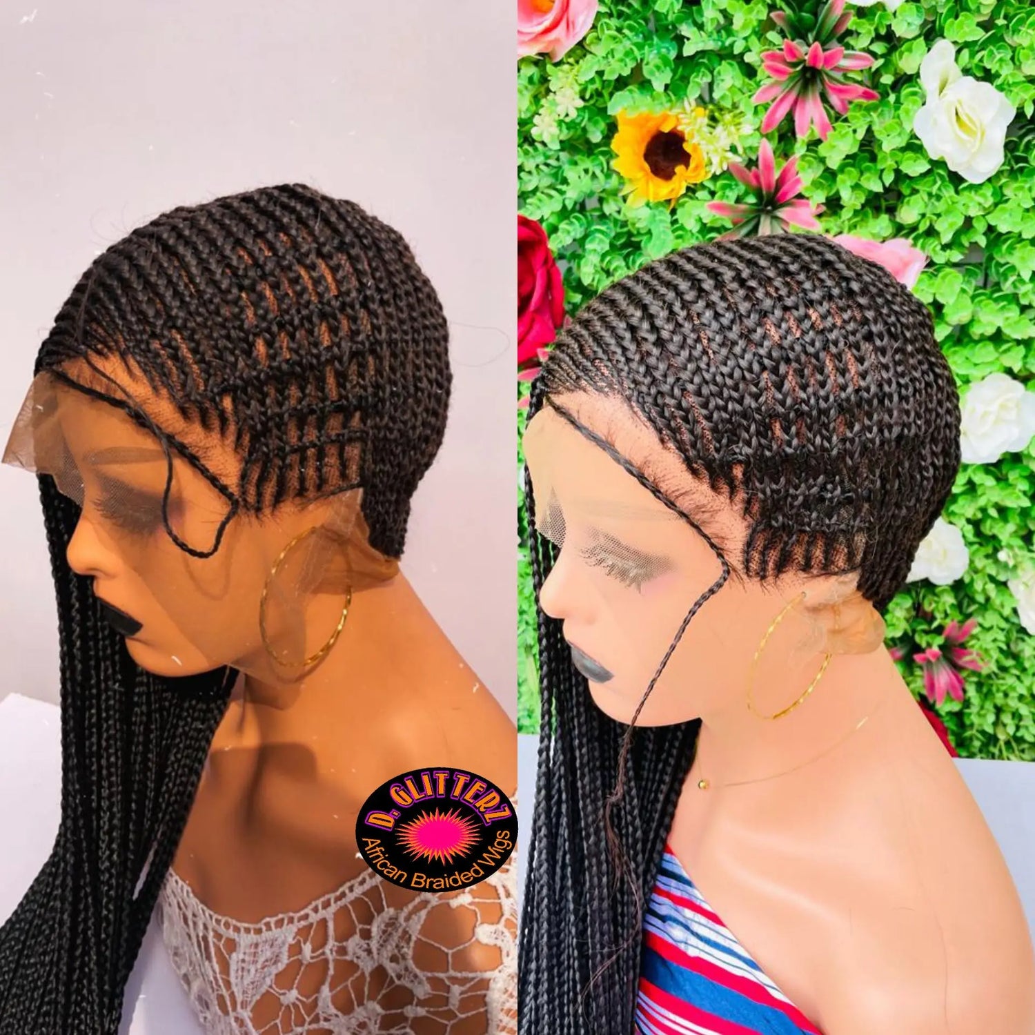 LEMONADE BRAIDED WIGS ON FULL LACE 45" - d.glitterzwigs