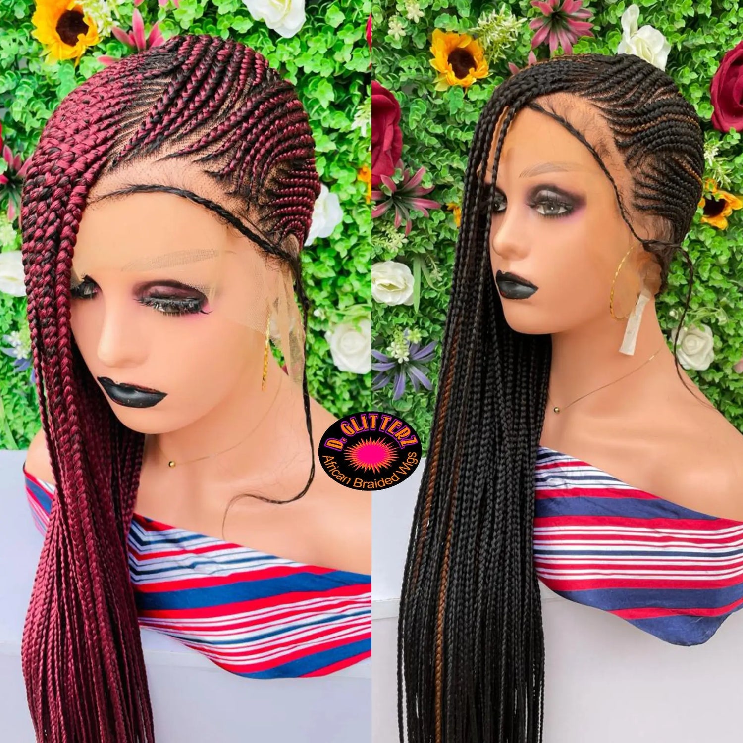 LEMONADE BRAIDED WIGS ON FULL LACE 45" - d.glitterzwigs