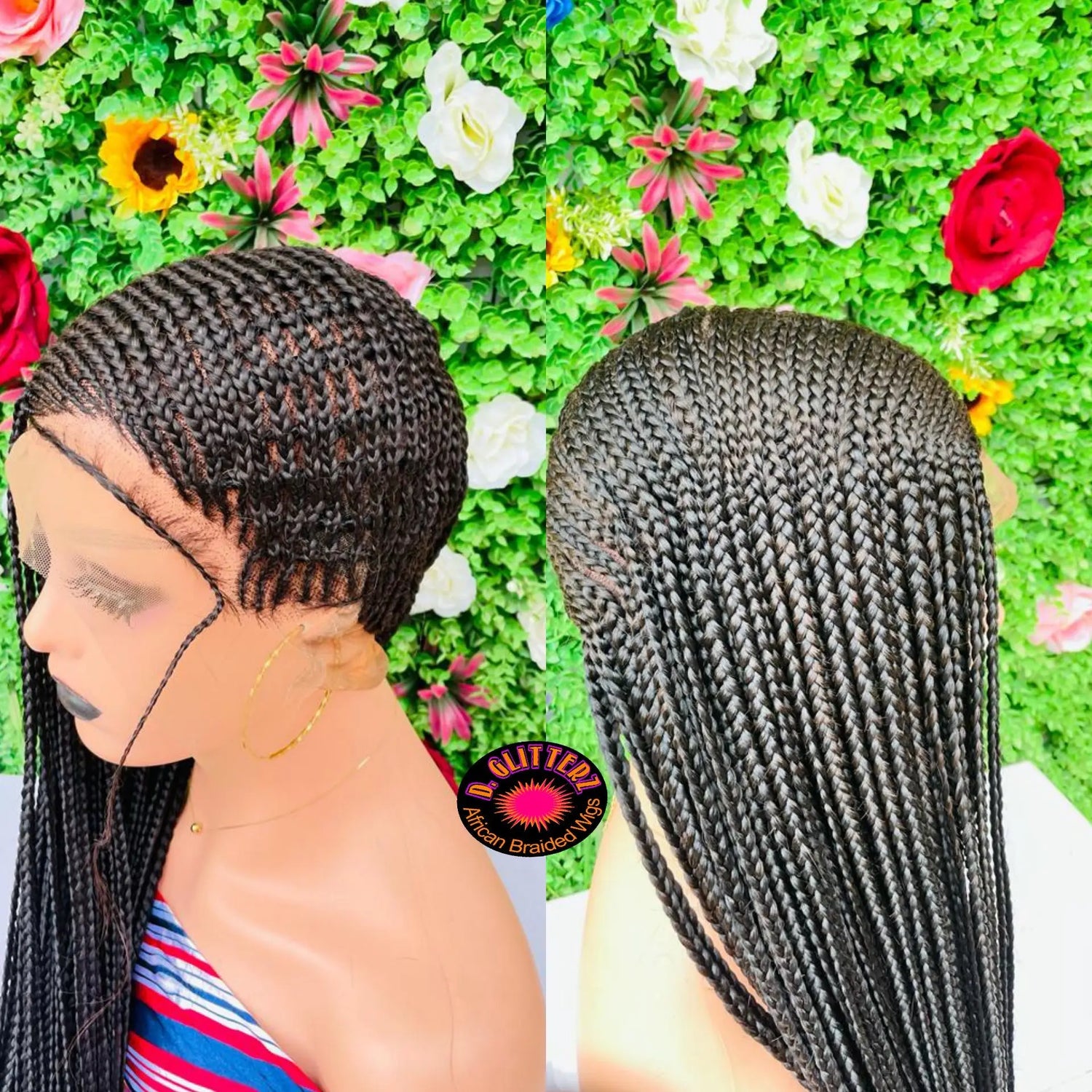 LEMONADE BRAIDED WIGS ON FULL LACE 45" - d.glitterzwigs