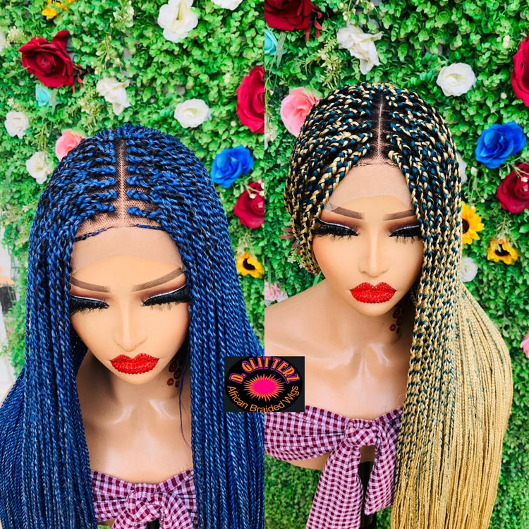 MEDIUM BOX BRAIDS  WIGS  ON 2*4 LACE CLOSURE d.glitterzwigs