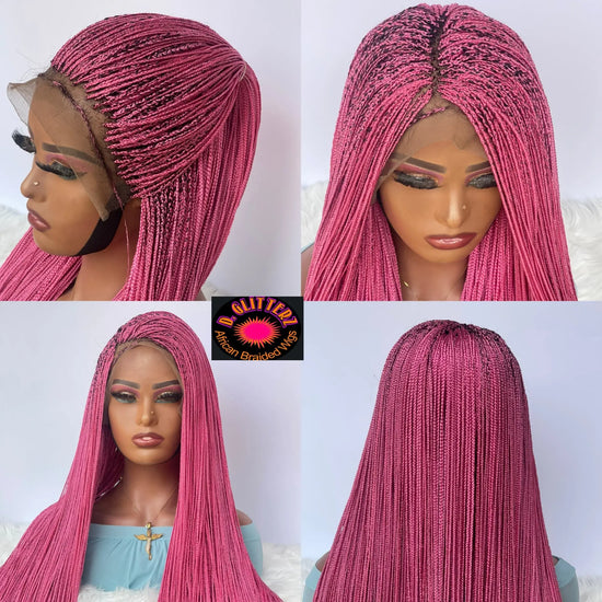 MICRO BOX BRAIDS WIGS ON 13*4 LACE CLOSURE - d.glitterzwigs