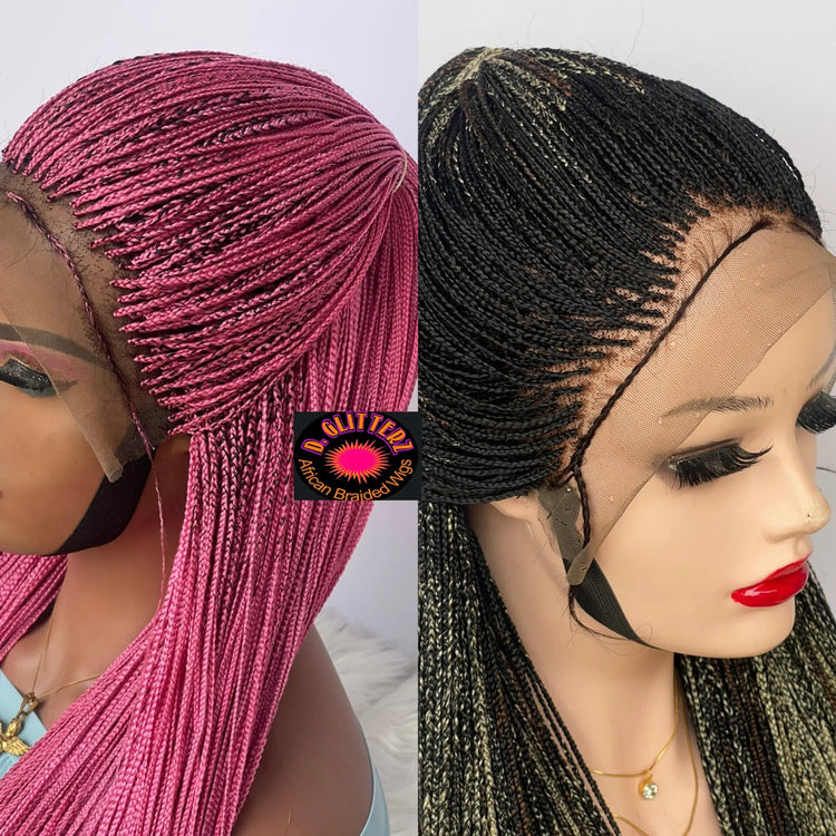 MICRO BOX BRAIDS WIGS ON 13*4 LACE CLOSURE - d.glitterzwigs