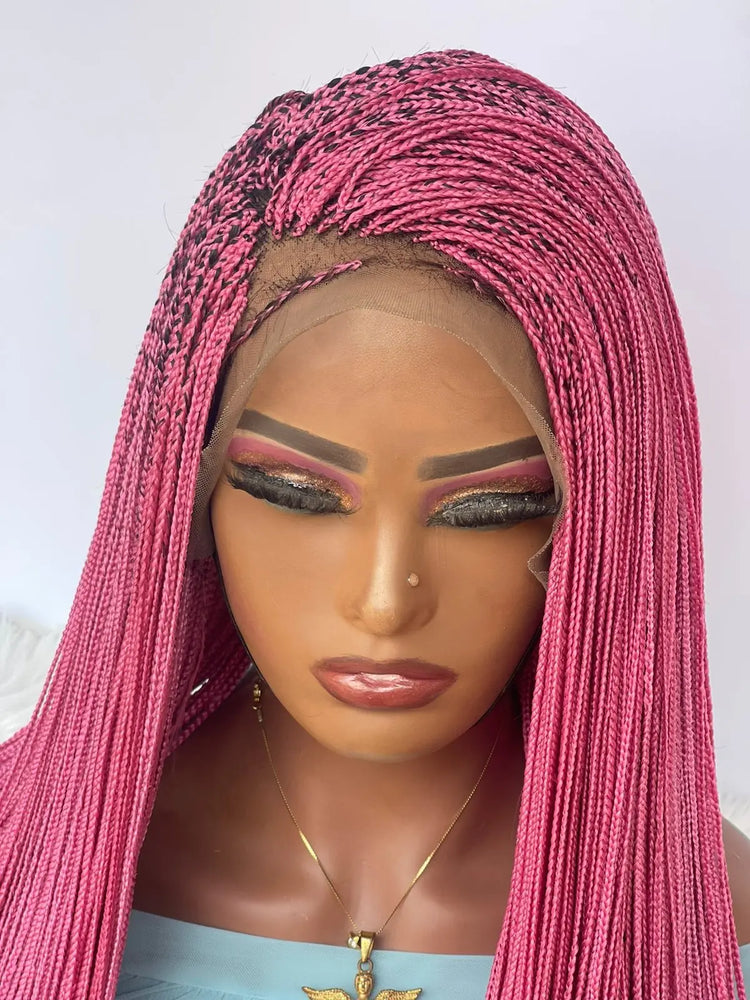 MICRO BOX BRAIDS WIGS ON 13*4 LACE CLOSURE - d.glitterzwigs