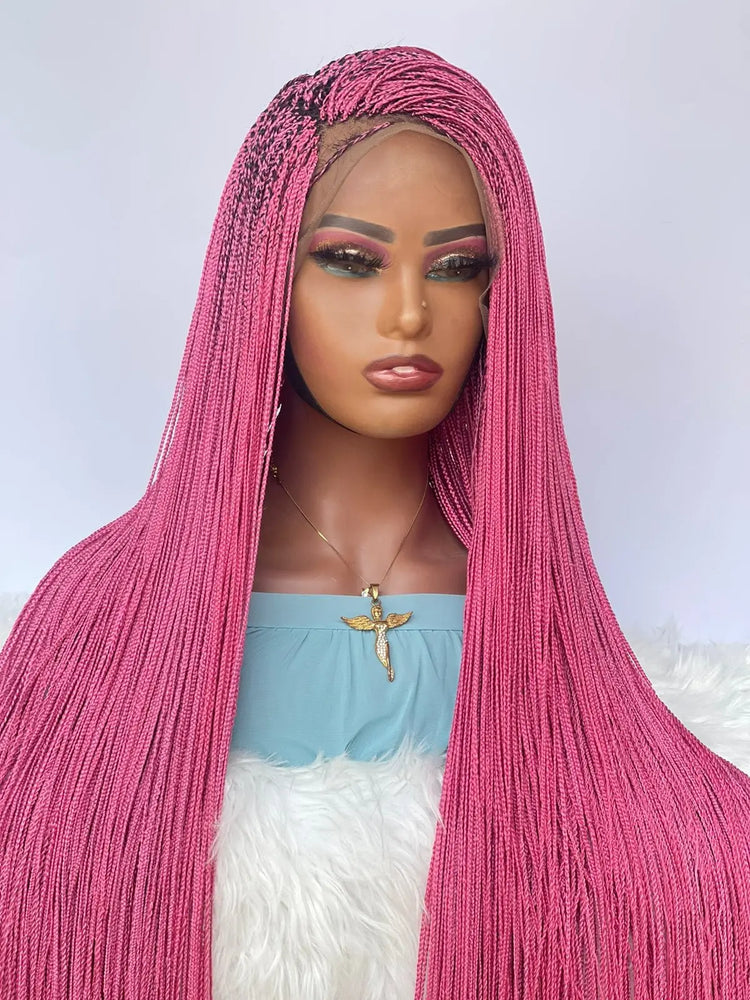 MICRO BOX BRAIDS WIGS ON 13*4 LACE CLOSURE - d.glitterzwigs