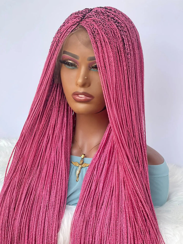 MICRO BOX BRAIDS WIGS ON 13*4 LACE CLOSURE - d.glitterzwigs