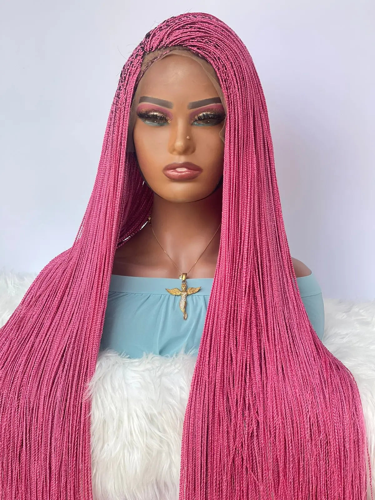 MICRO BOX BRAIDS WIGS ON 13*4 LACE CLOSURE - d.glitterzwigs