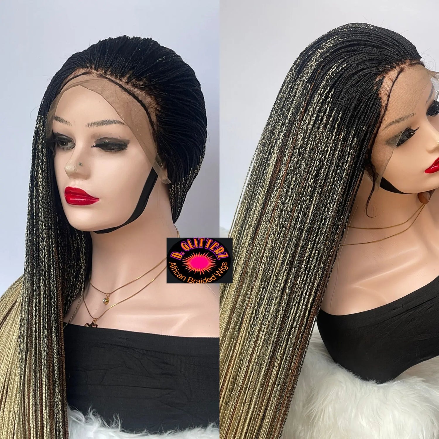 MICRO BOX BRAIDS WIGS ON 13*4 LACE CLOSURE - d.glitterzwigs