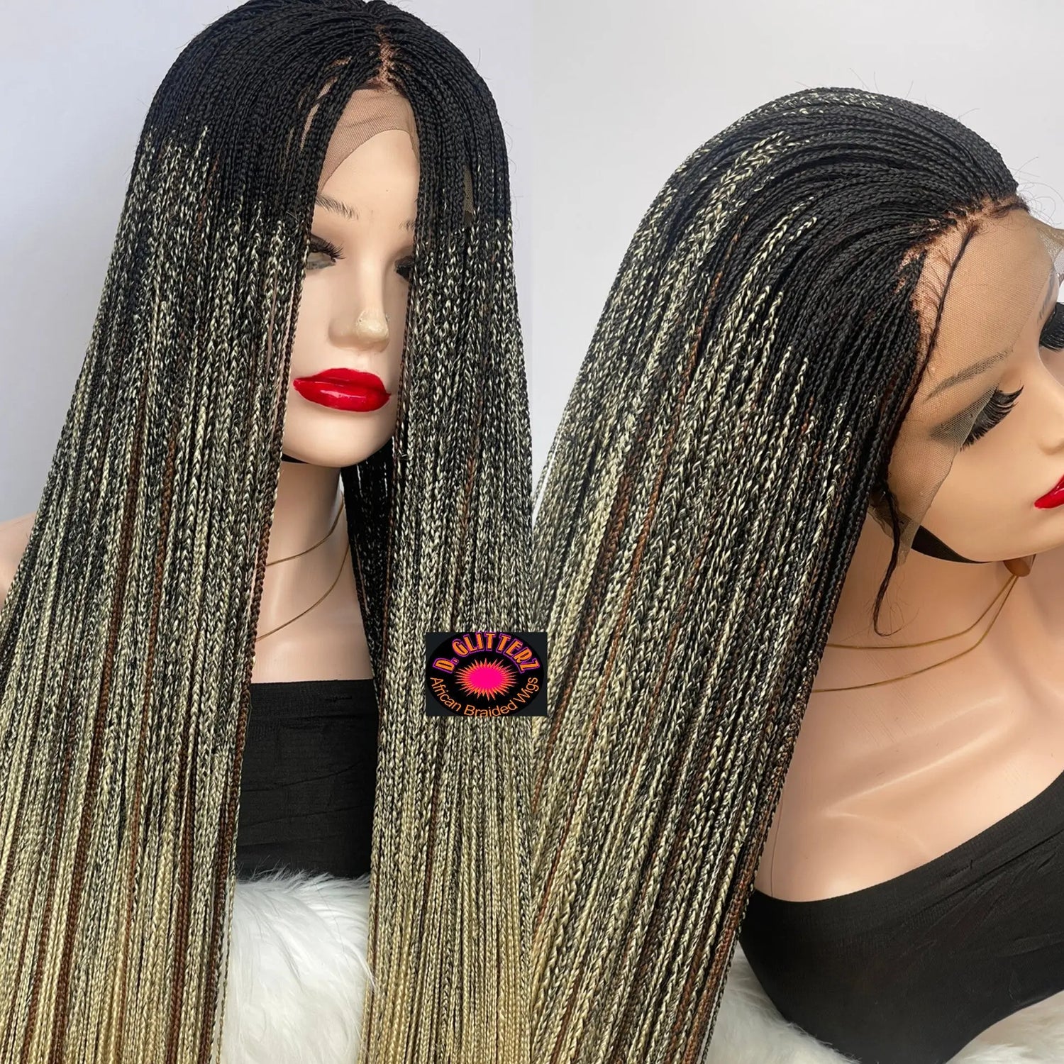 MICRO BOX BRAIDS WIGS ON 13*4 LACE CLOSURE - d.glitterzwigs