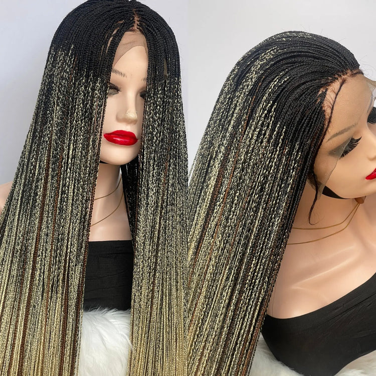 MICRO BOX BRAIDS WIGS ON 13*4 LACE CLOSURE - d.glitterzwigs