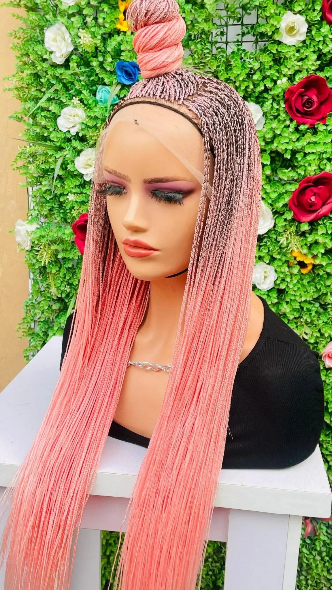 MICRO BOX BRAIDS WIGS ON 13*4 LACE CLOSURE - d.glitterzwigs