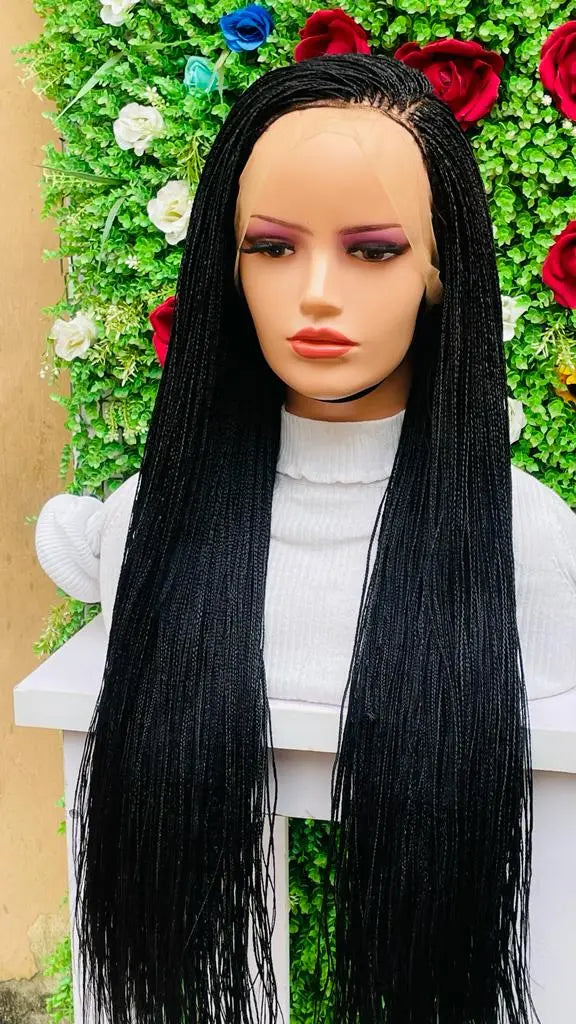 MICRO BOX BRAIDS WIGS ON FULL  LACE CLOSURE - d.glitterzwigs