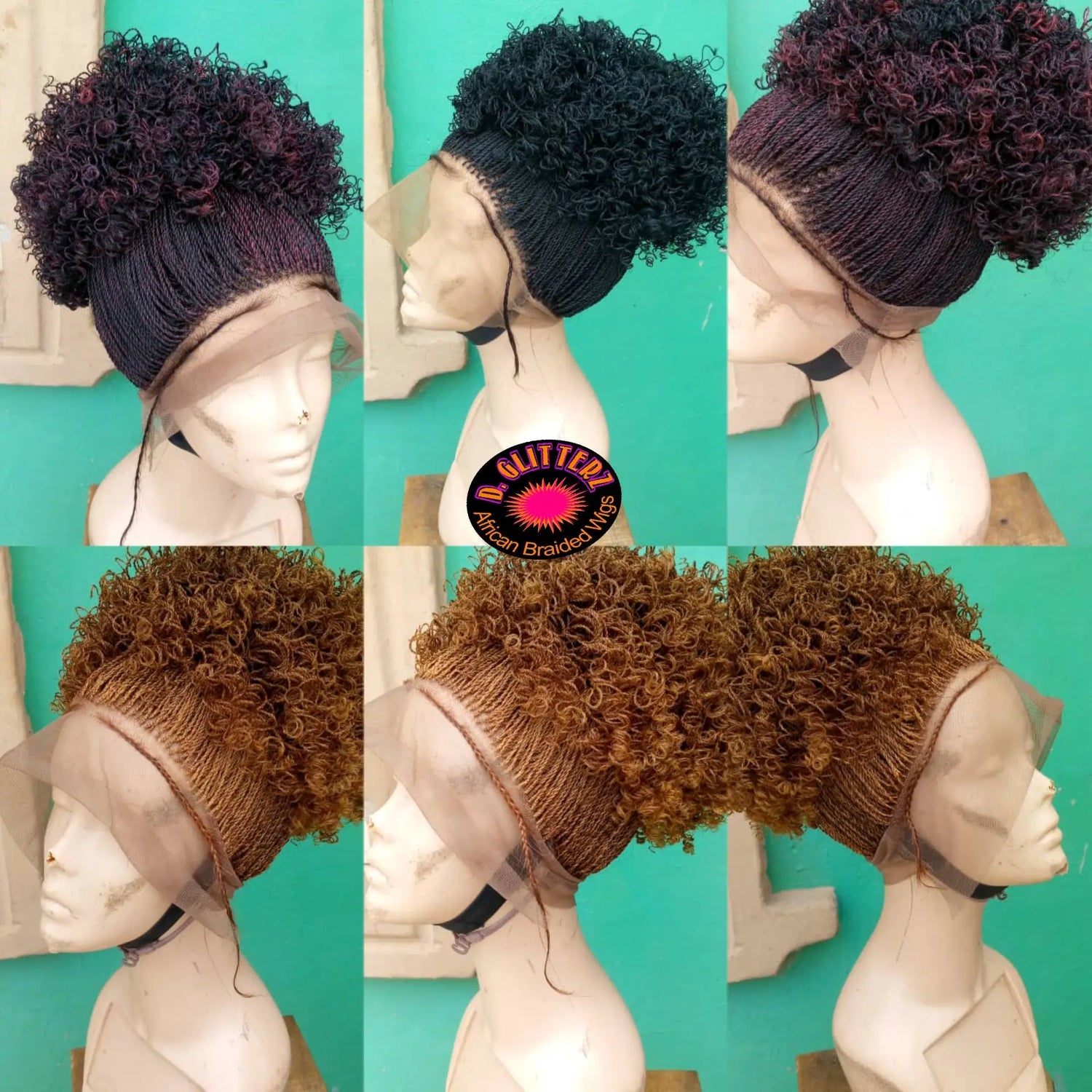 MICRO PONYTAIL TWIST WIGS ON 360 LACE CLOSURE - d.glitterzwigs