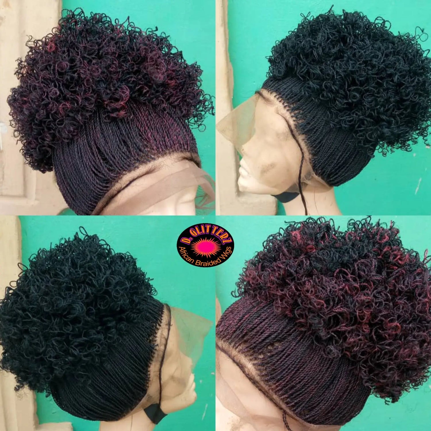 MICRO PONYTAIL TWIST WIGS ON 360 LACE CLOSURE - d.glitterzwigs