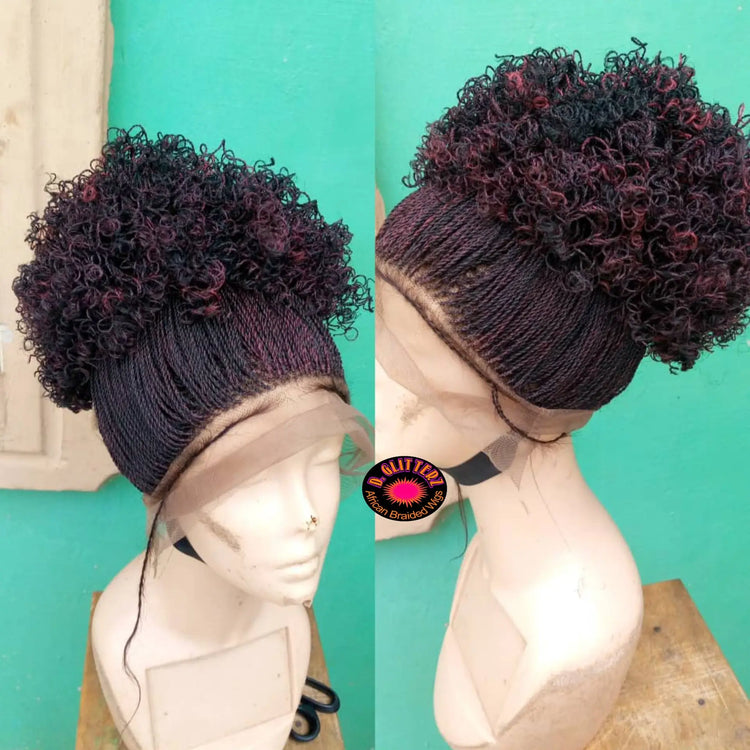 MICRO PONYTAIL TWIST WIGS ON 360 LACE CLOSURE - d.glitterzwigs