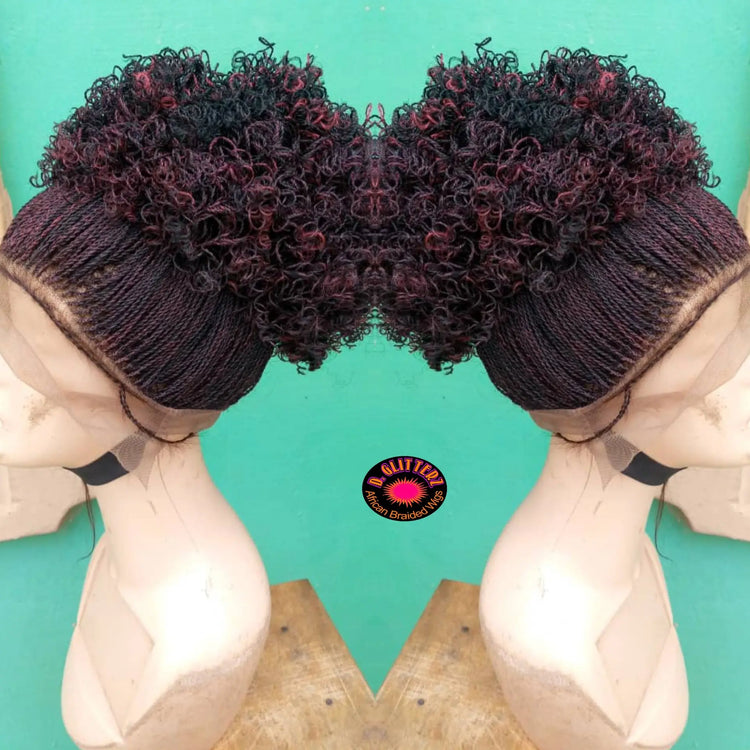 MICRO PONYTAIL TWIST WIGS ON 360 LACE CLOSURE - d.glitterzwigs