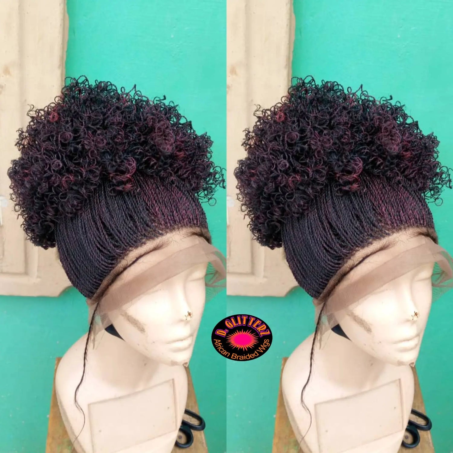 MICRO PONYTAIL TWIST WIGS ON 360 LACE CLOSURE - d.glitterzwigs