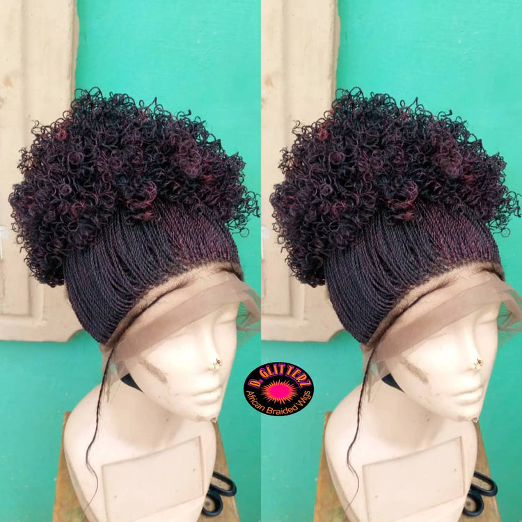 MICRO PONYTAIL TWIST WIGS ON 360 LACE CLOSURE - d.glitterzwigs