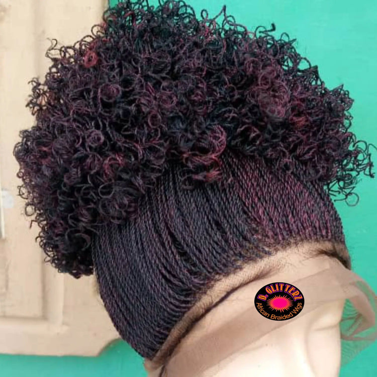 MICRO PONYTAIL TWIST WIGS ON 360 LACE CLOSURE - d.glitterzwigs