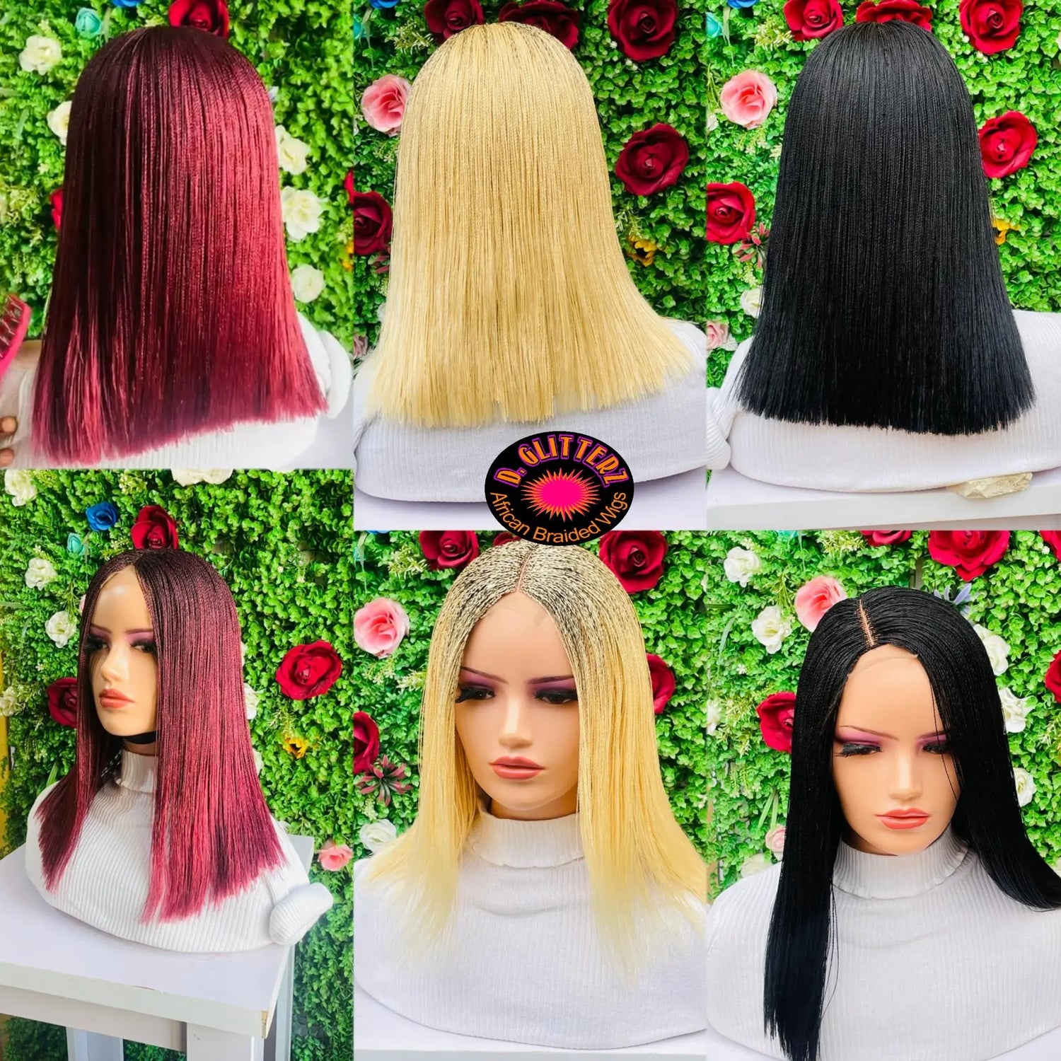 NANO BLUNT CUT WIGS ON HALF CLOSURE - d.glitterzwigs