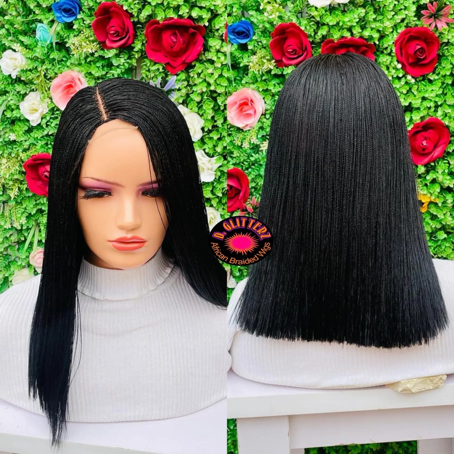 NANO BLUNT CUT WIGS ON HALF CLOSURE - d.glitterzwigs