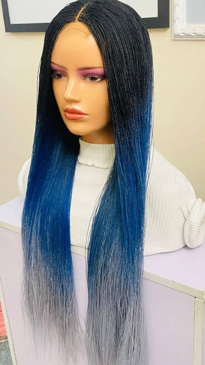 NANO TWIST BRAIDED WIGS ON 2*4 LACE  CLOSURE - d.glitterzwigs