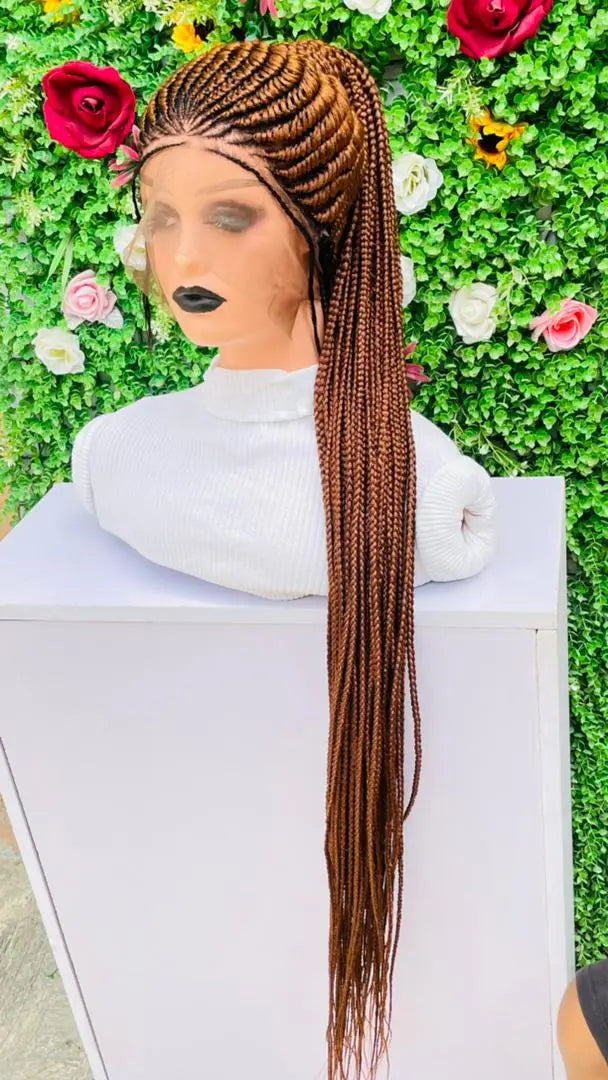 TISSUE PONYTAIL BRAIDED WIGS ON 360 LACE CLOSURES - d.glitterzwigs