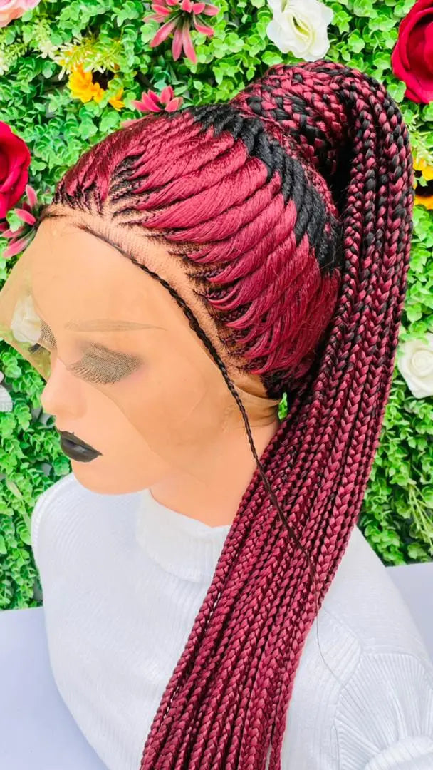 TISSUE PONYTAIL BRAIDED WIGS ON 360 LACE CLOSURES - d.glitterzwigs