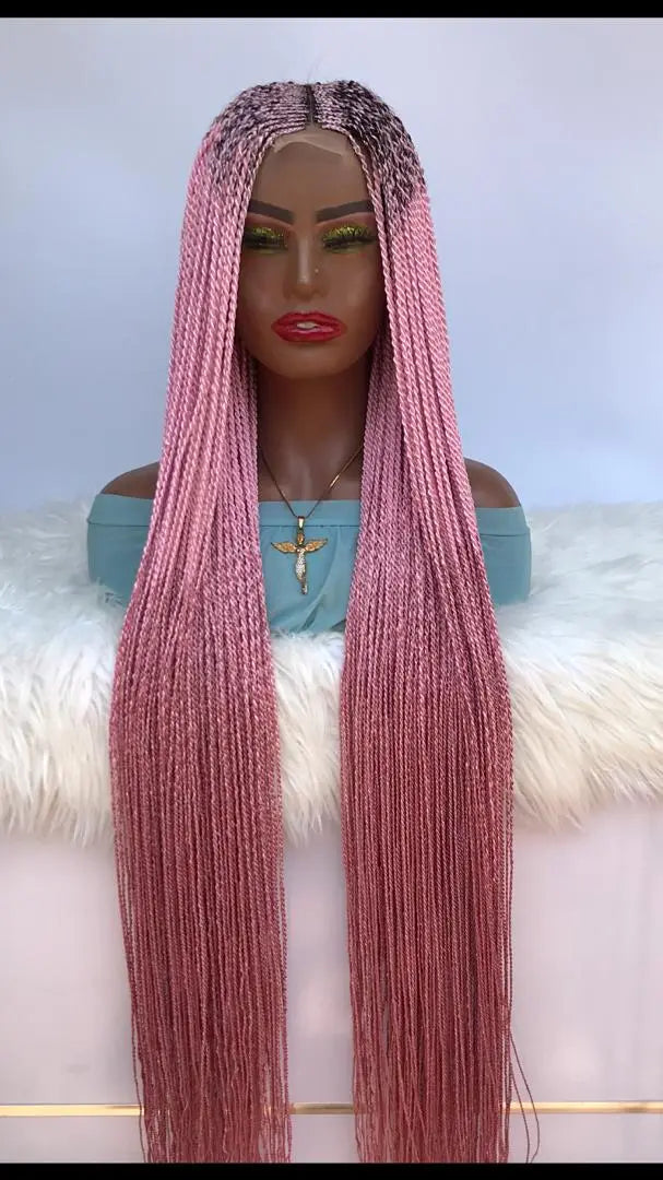 TWIST BRAIDED  WIGS  ON 2*4 LACE CLOSURE d.glitterzwigs