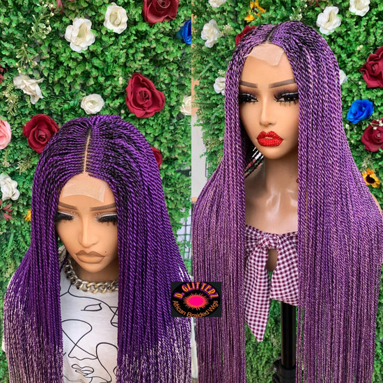 TWIST BRAIDED  WIGS  ON 2*4 LACE CLOSURE d.glitterzwigs