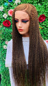 WATERMELON BRAIDED WIGS.  Gold  Blue Burgundy 40" - d.glitterzwigs