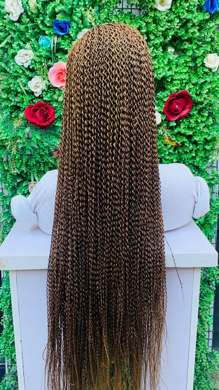 WATERMELON BRAIDED WIGS.  Gold  Blue Burgundy 40" - d.glitterzwigs