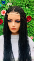 WATERMELON BRAIDED WIGS.  Gold  Blue Burgundy 40" - d.glitterzwigs