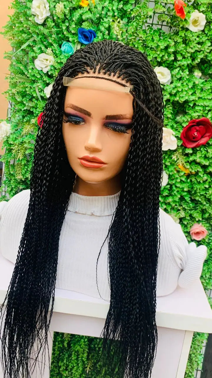 WATERMELON BRAIDED WIGS.  Gold  Blue Burgundy 40" - d.glitterzwigs