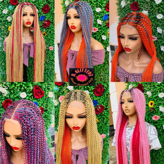 WATERMELON  WIGS  ON 2*4 LACE CLOSURE - d.glitterzwigs