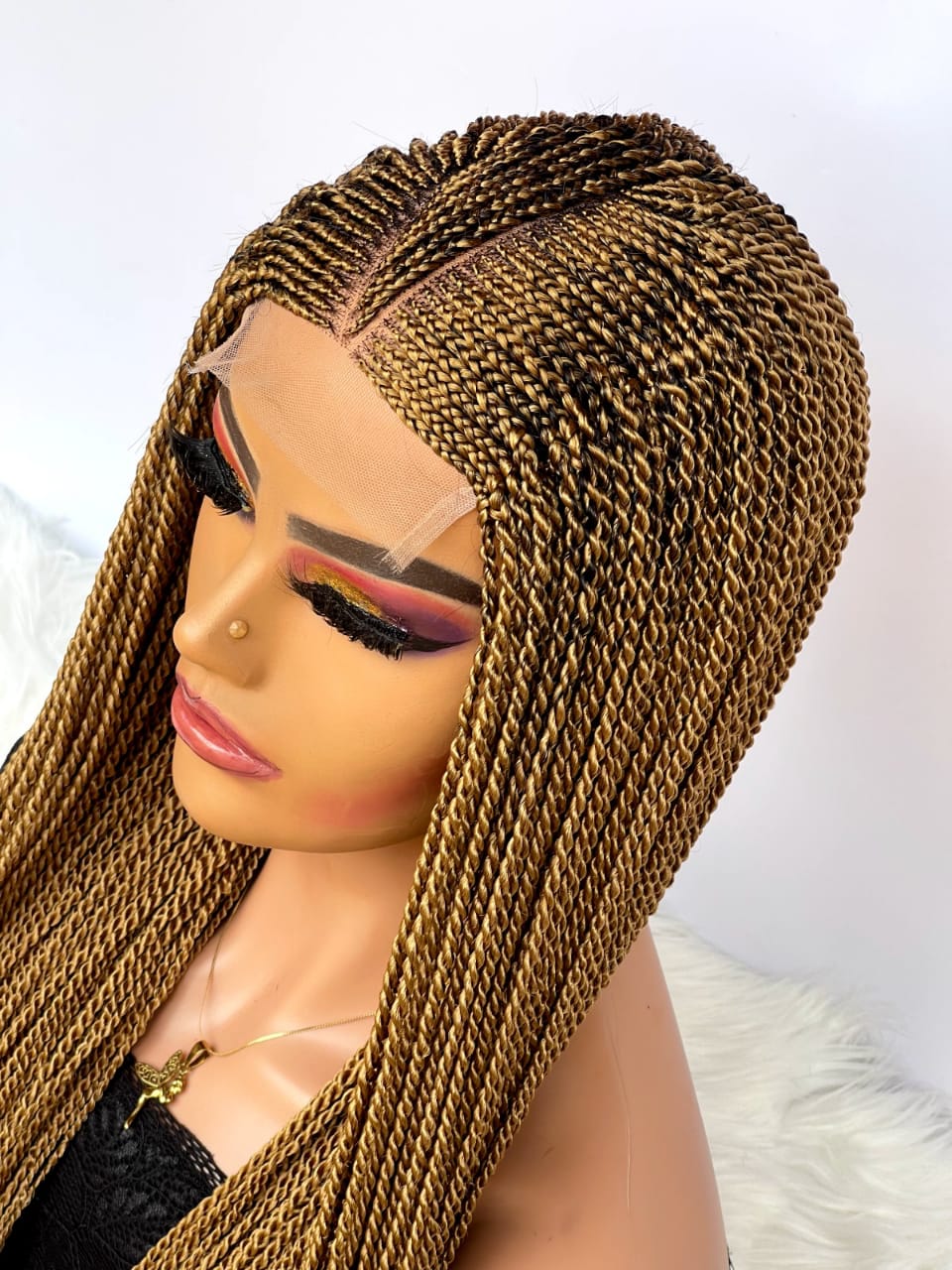AFRICAN BRAIDED CONROW WIGS ON 4*4 LACE CLOSURE - d.glitterzwigs