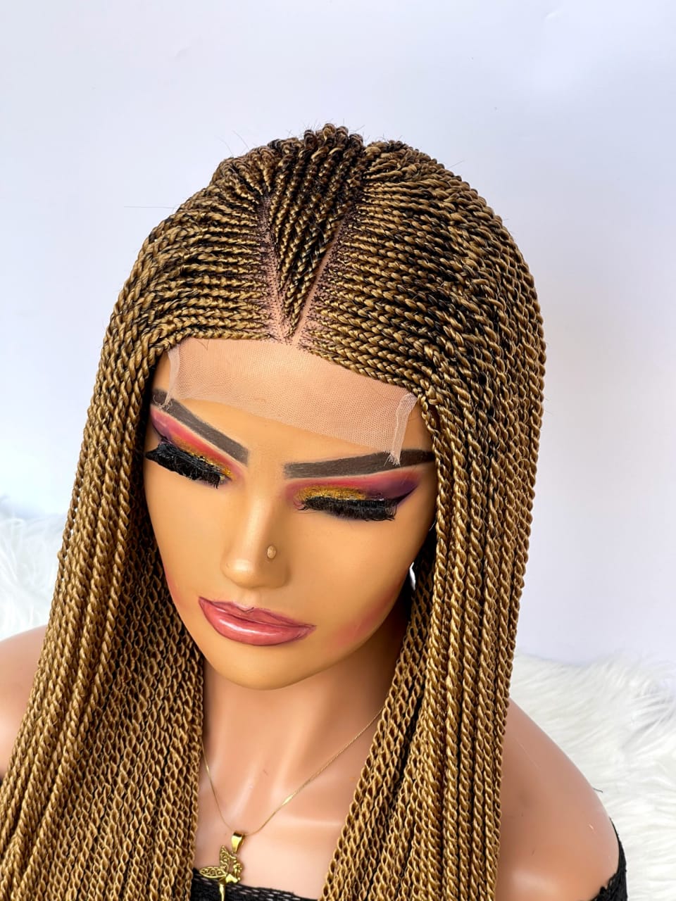 AFRICAN BRAIDED CONROW WIGS ON 4*4 LACE CLOSURE - d.glitterzwigs