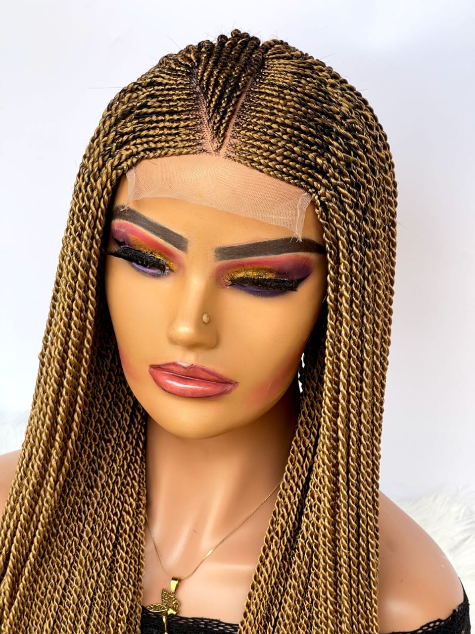 AFRICAN BRAIDED CONROW WIGS ON 4*4 LACE CLOSURE - d.glitterzwigs