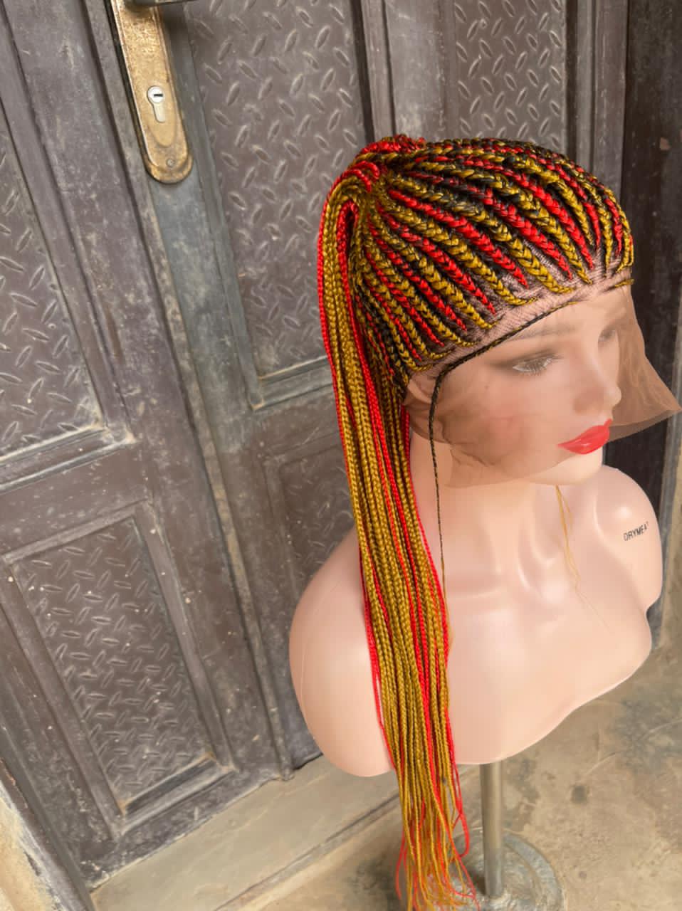 AFRICAN BRAIDED PONYTAIL WIGS ON 360 Lace 38" - d.glitterzwigs