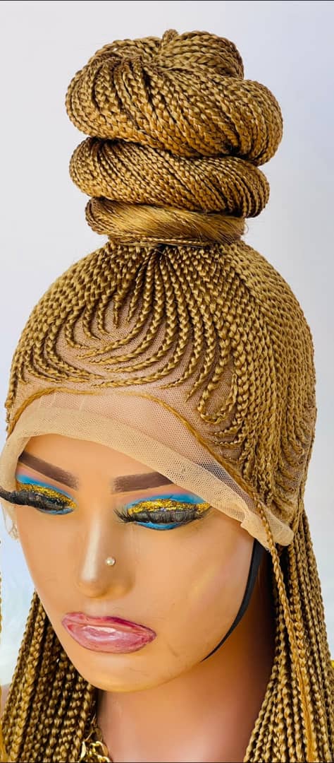 AFRICAN BRAIDED WIG ON FULL LACE CLOSURE - d.glitterzwigs