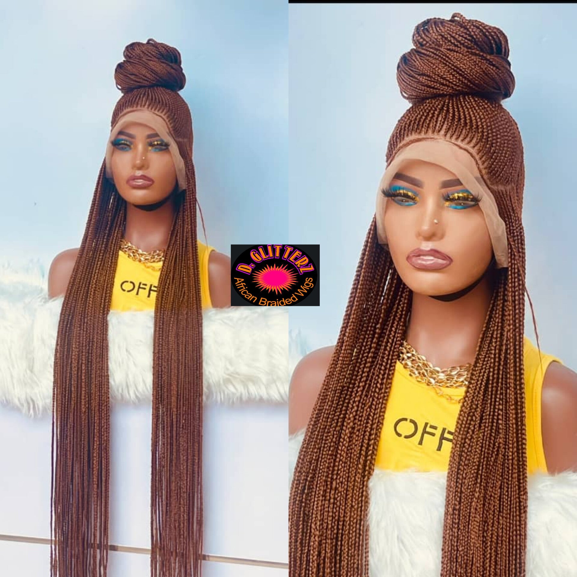AFRICAN BRAIDED WIG ON FULL LACE CLOSURE - d.glitterzwigs