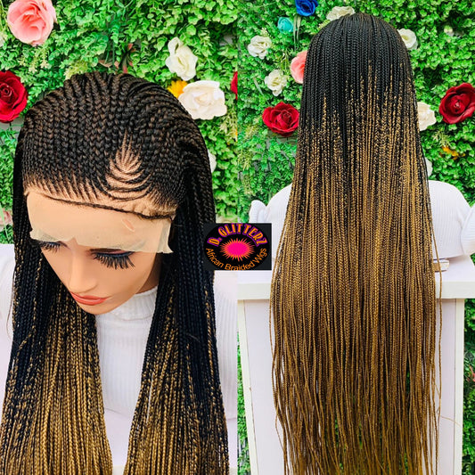 AFRICAN BRAIDED WIGS ON 13*4 FRONTAL LACE CLOSURE - d.glitterzwigs