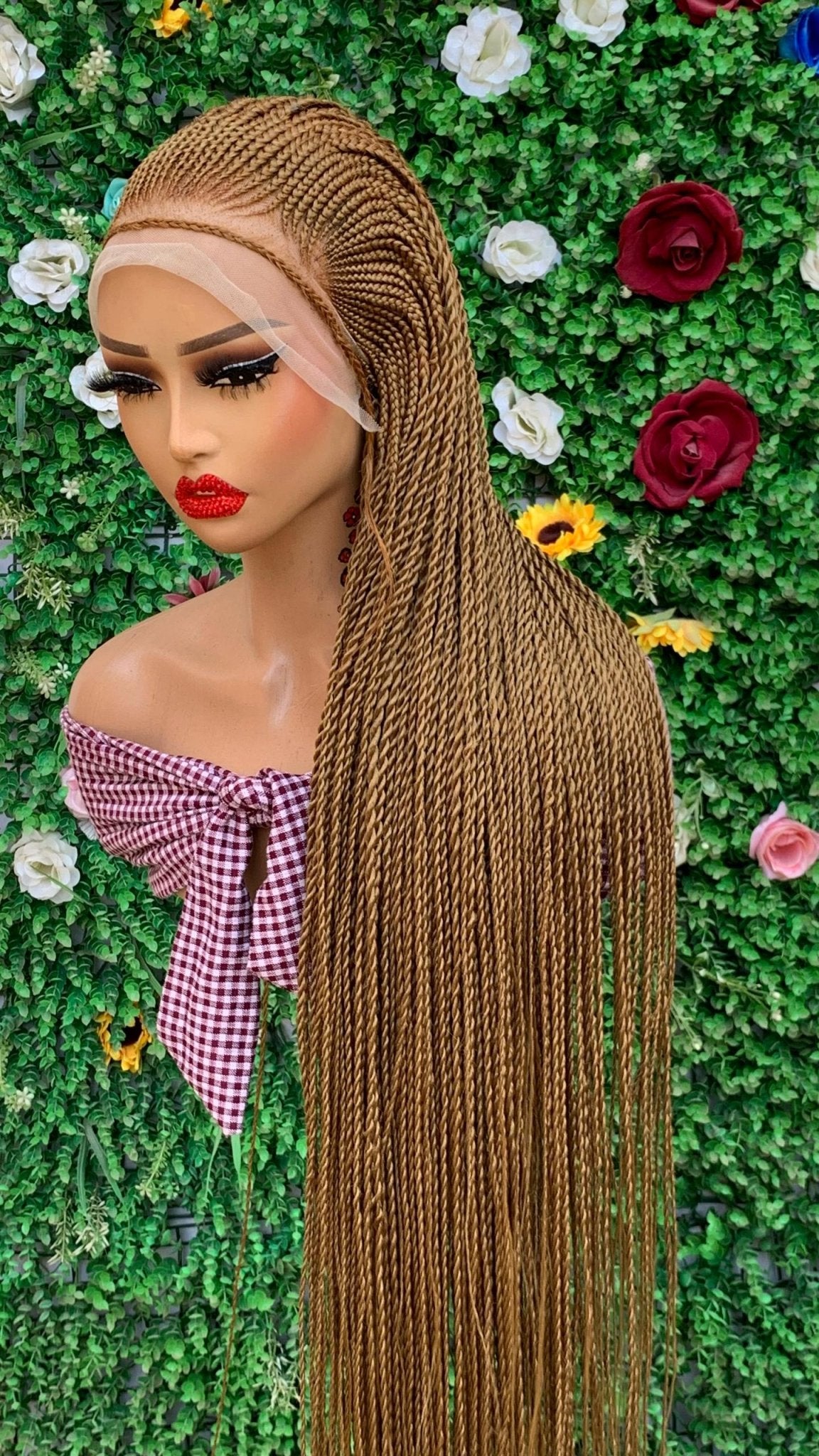 AFRICAN BRAIDED WIGS ON 13*4 FRONTAL LACE CLOSURE - d.glitterzwigs