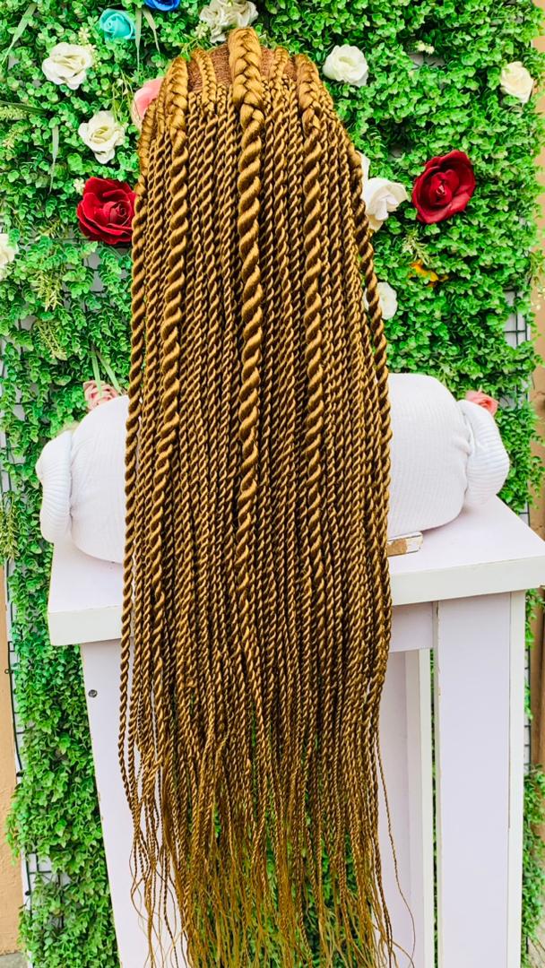 AFRICAN BRAIDED WIGS ON 13*6 FRONTAL LACE CLOSURE - d.glitterzwigs