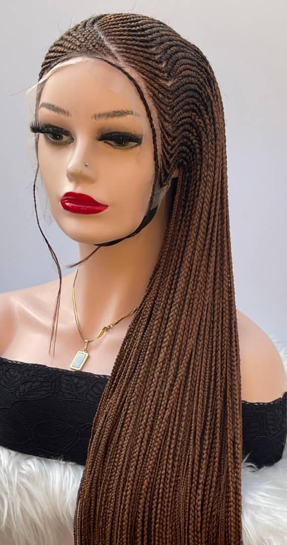 AFRICAN BRAIDED WIGS ON 13*6 LACE CLOSURE - d.glitterzwigs
